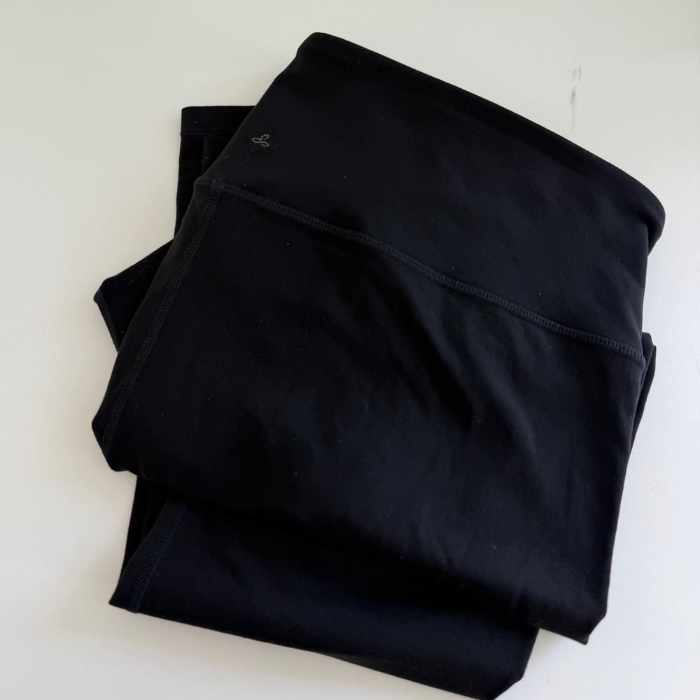Prana Womens Black High Waisted Yoga Leggings 2X Activewear Pants